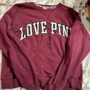 Burgundy PINK VS Sweatshirt